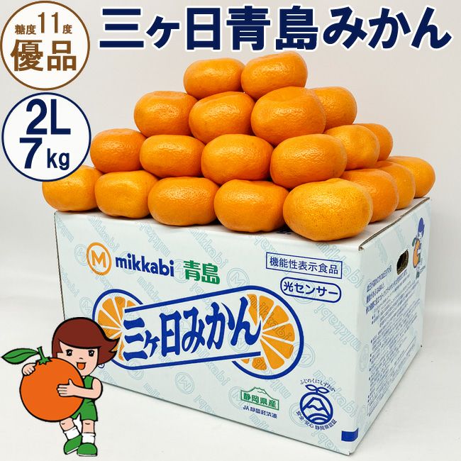 糖度11度 三ヶ日 青島みかん 【優品】2Lサイズ 3.5キロ 7キロ