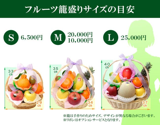 手付き器（果物盛・菓子器） 店頭受取商品】フルーツ籠盛り20,000円【静岡県浜松市】丁寧 果物 特選