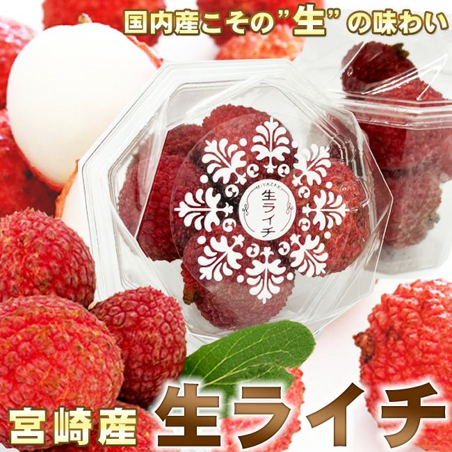 ③【宮崎県産】生ライチ　Lサイズ　48玉 約2kg 宮崎県産 JA宮崎経済連 みやざき生ライチ 420g化粧箱 2LからM